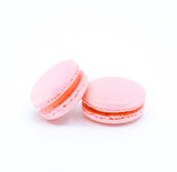 Pink round macaron. Sakura cherry blossom flavour