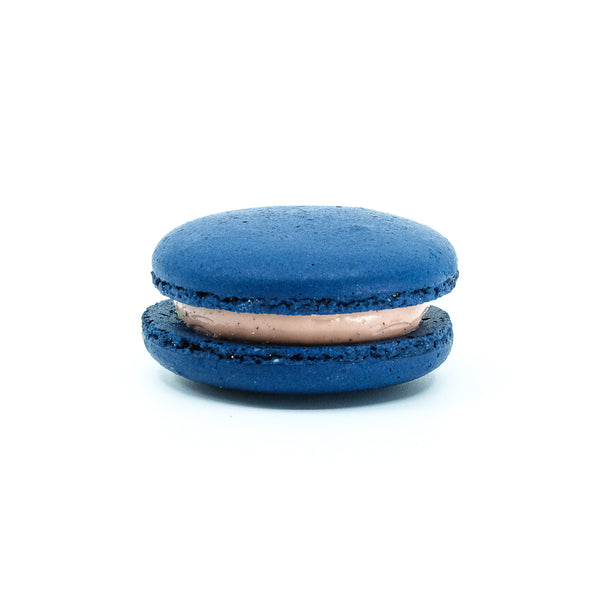 Round blue macaron