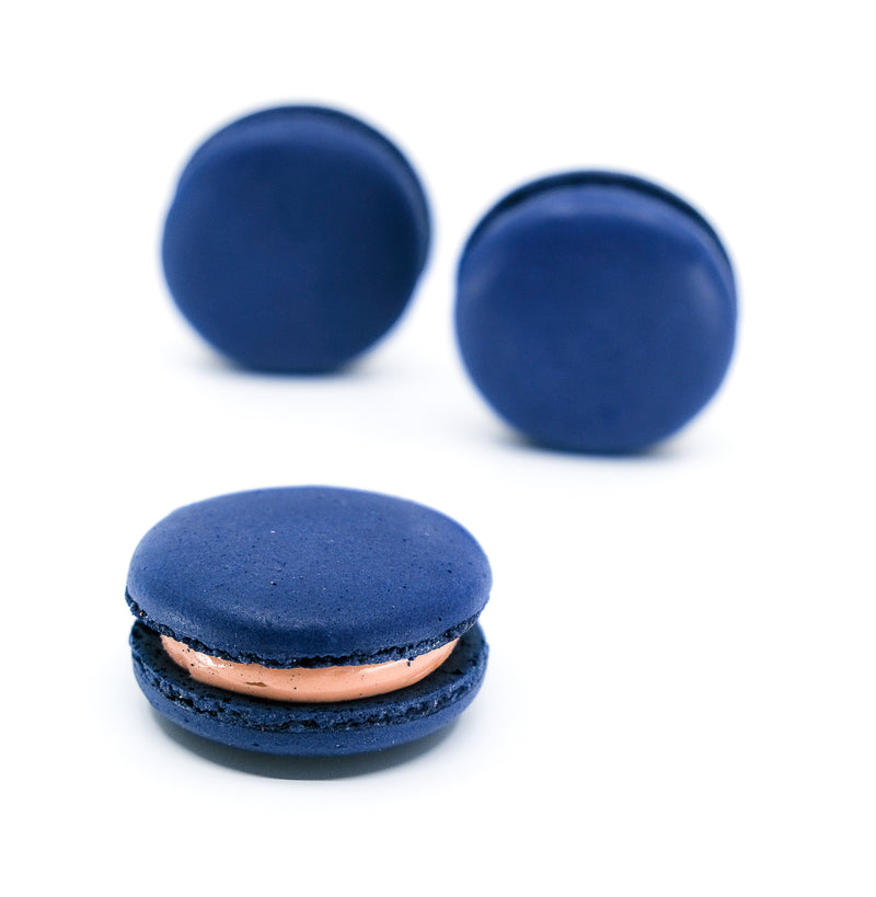 Round blue macaron