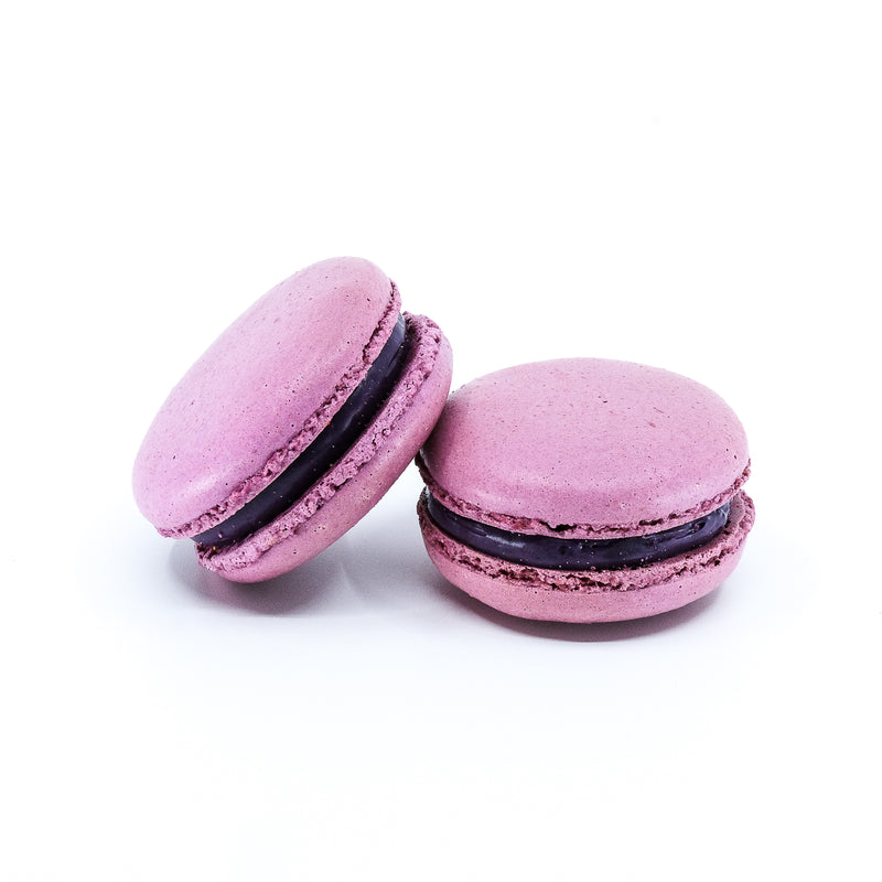 Taro flavour round macaron. Purple macaron. Ube macaron